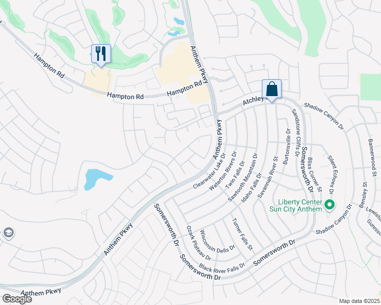 map of restaurants, bars, coffee shops, grocery stores, and more near 2476 Calvert City Drive in Henderson