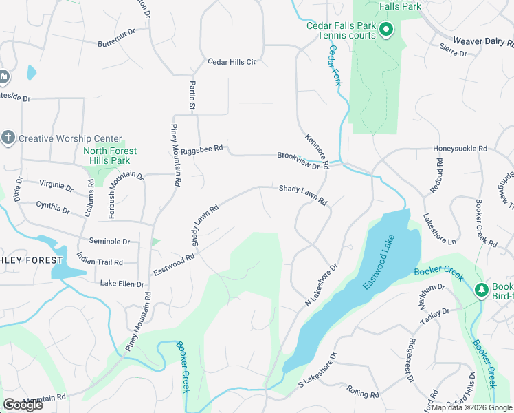 map of restaurants, bars, coffee shops, grocery stores, and more near 2129 Meares Road in Chapel Hill