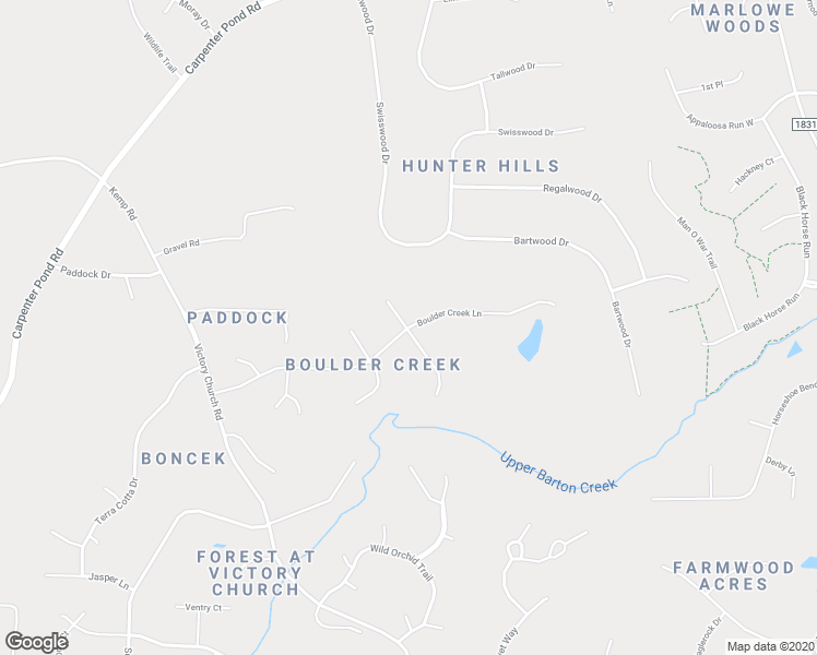 map of restaurants, bars, coffee shops, grocery stores, and more near 4999 Boulder Creek Lane in Raleigh