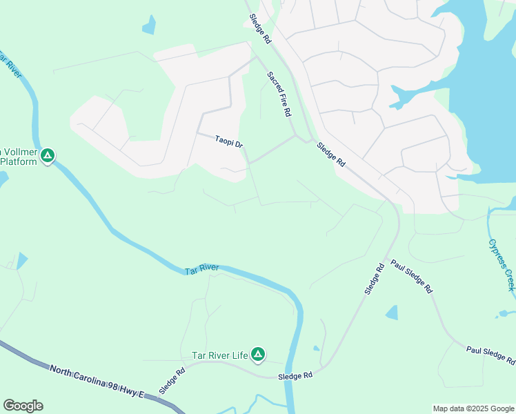 map of restaurants, bars, coffee shops, grocery stores, and more near 101 Red Dog Drive in Louisburg