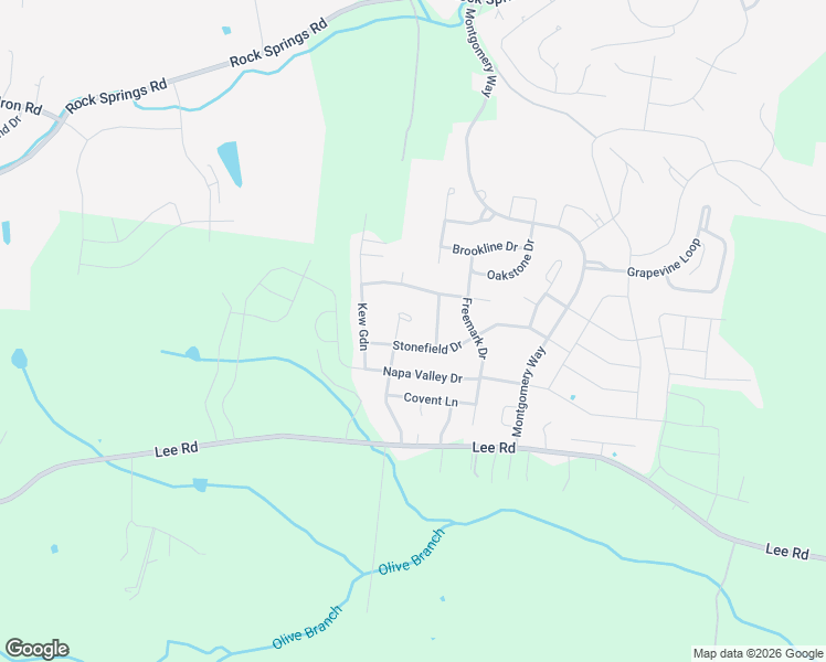 map of restaurants, bars, coffee shops, grocery stores, and more near 5543 Stonefield Drive in Smyrna