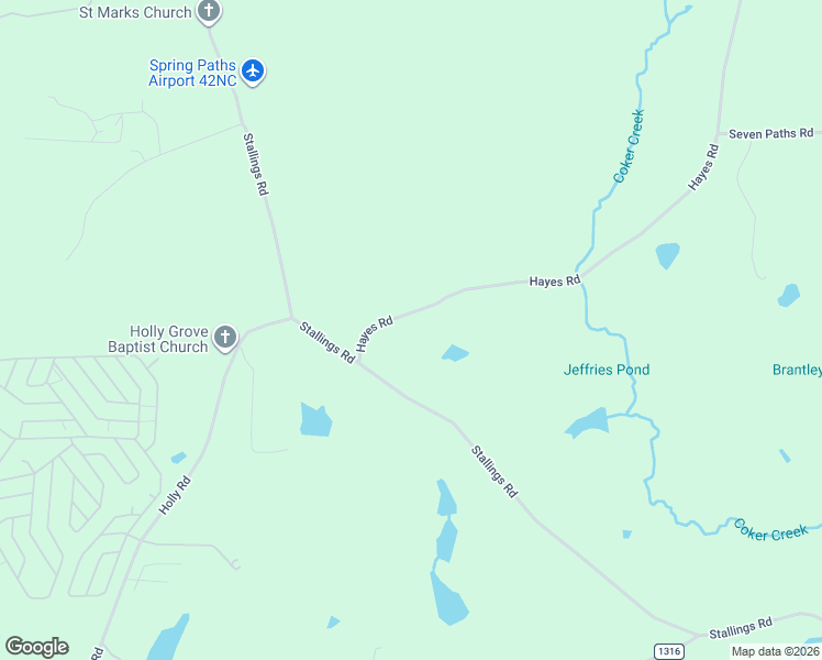 map of restaurants, bars, coffee shops, grocery stores, and more near 2087 Hayes Road in Spring Hope