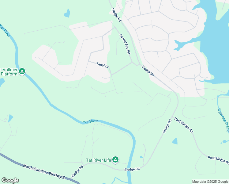 map of restaurants, bars, coffee shops, grocery stores, and more near 101 Red Dog Drive in Louisburg