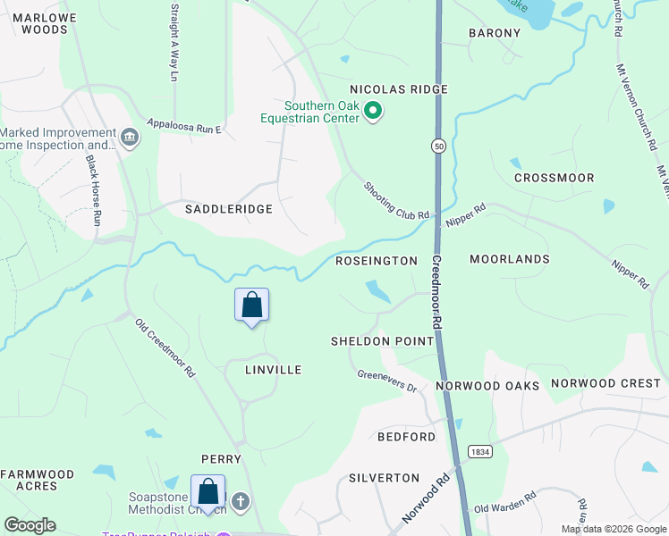 map of restaurants, bars, coffee shops, grocery stores, and more near 1501 Tradescant Court in Raleigh