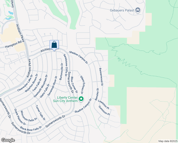 map of restaurants, bars, coffee shops, grocery stores, and more near 2151 Shadow Canyon Drive in Henderson
