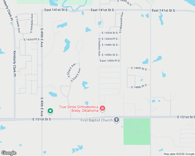 map of restaurants, bars, coffee shops, grocery stores, and more near 14662 South Hudson Avenue in Bixby