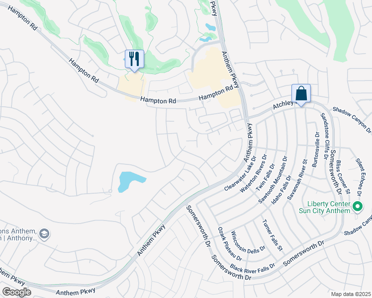 map of restaurants, bars, coffee shops, grocery stores, and more near 2116 Cumberland Hill Drive in Henderson