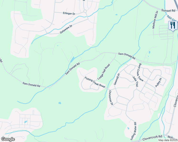 map of restaurants, bars, coffee shops, grocery stores, and more near 7019 Fishing Creek Road in Nolensville