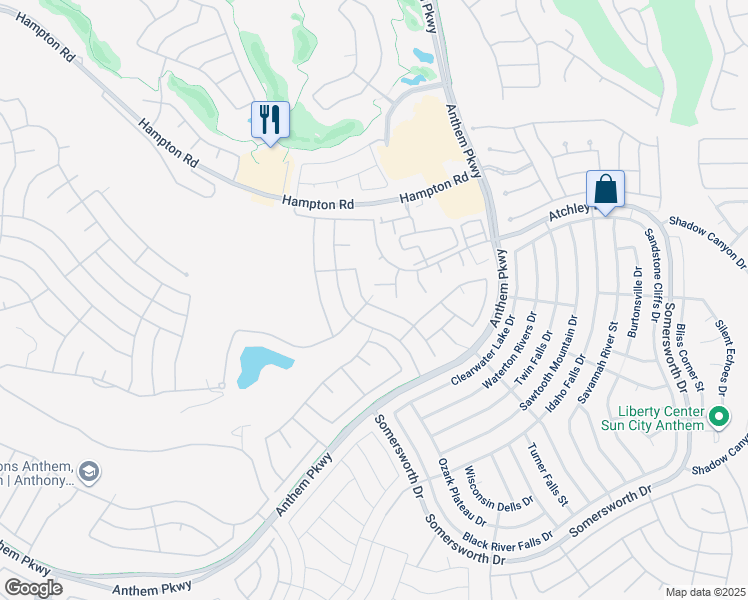 map of restaurants, bars, coffee shops, grocery stores, and more near 2116 Cumberland Hill Drive in Henderson
