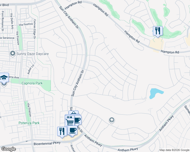 map of restaurants, bars, coffee shops, grocery stores, and more near 2859 Hayden Creek Terrace in Henderson