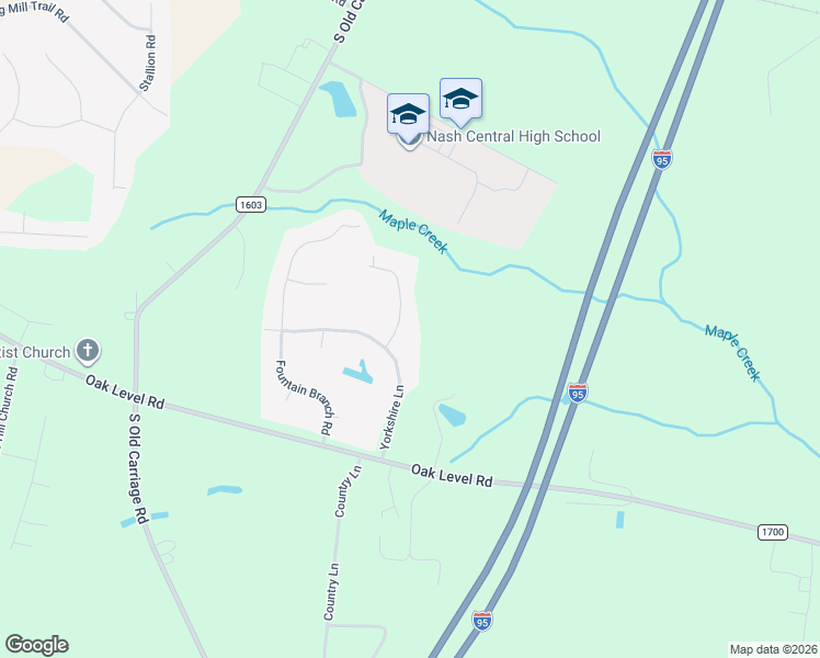 map of restaurants, bars, coffee shops, grocery stores, and more near 1447-1477 New Castle Ct in Rocky Mt