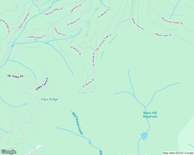 map of restaurants, bars, coffee shops, grocery stores, and more near 2338 El Miner Drive in Mars Hill