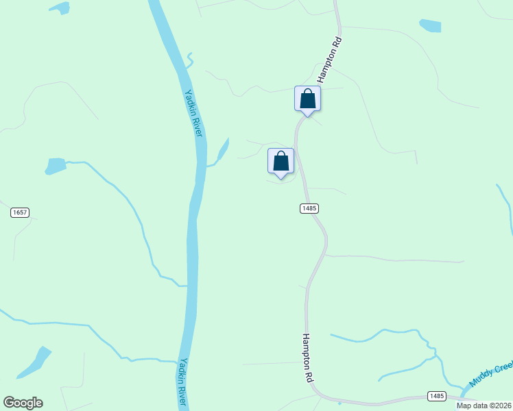map of restaurants, bars, coffee shops, grocery stores, and more near 7570 Hampton Road in Clemmons