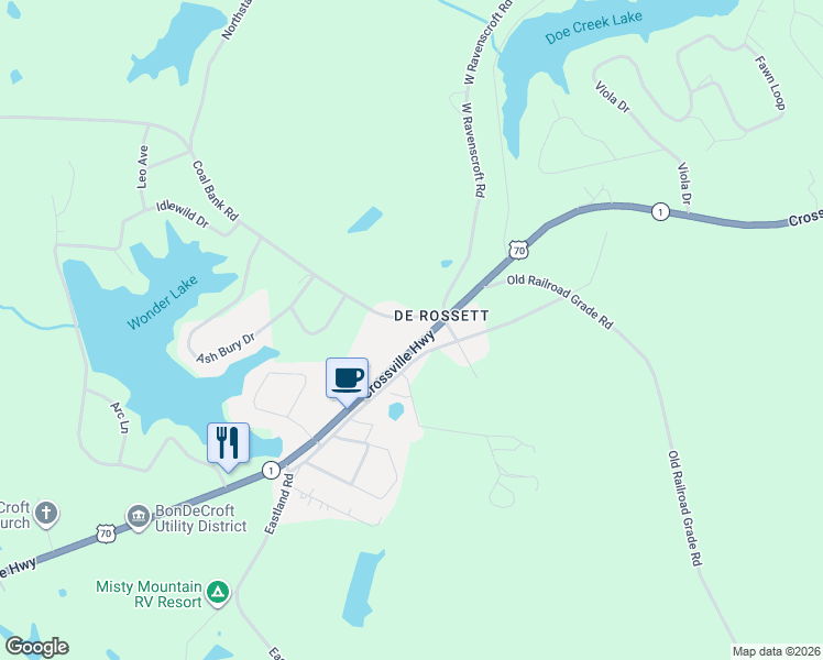 map of restaurants, bars, coffee shops, grocery stores, and more near 9491 Bockman Way in Sparta
