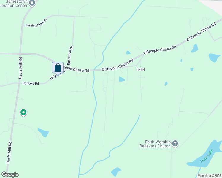 map of restaurants, bars, coffee shops, grocery stores, and more near 416b East Steeple Chase Road in Pleasant Garden
