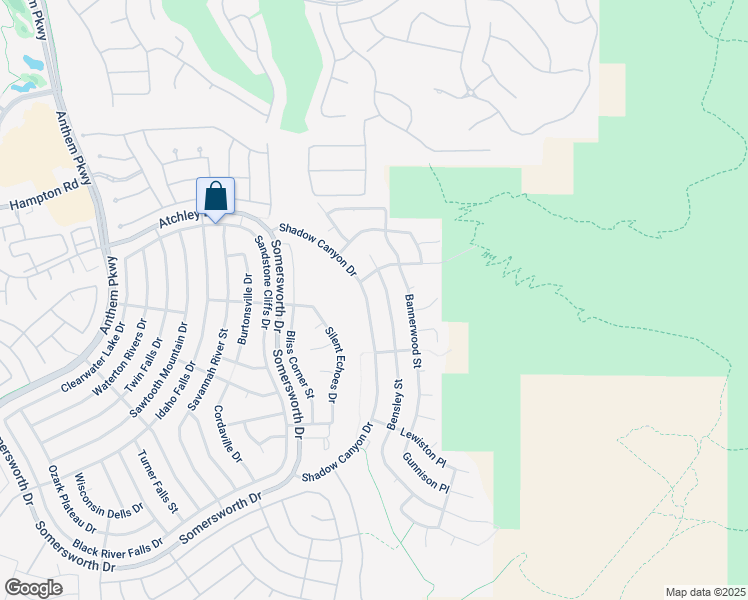 map of restaurants, bars, coffee shops, grocery stores, and more near 2148 Shadow Canyon Drive in Henderson