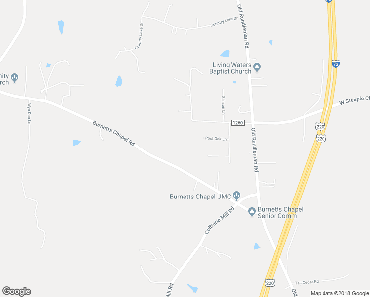 map of restaurants, bars, coffee shops, grocery stores, and more near 1238 Burnetts Chapel Road in Greensboro