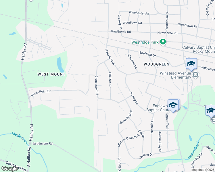 map of restaurants, bars, coffee shops, grocery stores, and more near 101 Gloucester Court in Rocky Mount