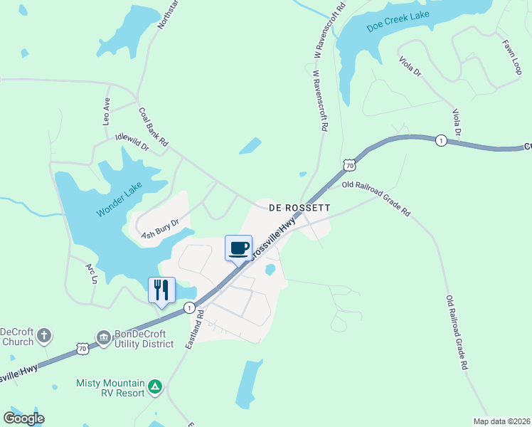 map of restaurants, bars, coffee shops, grocery stores, and more near 5450 Coal Bank Road in Sparta