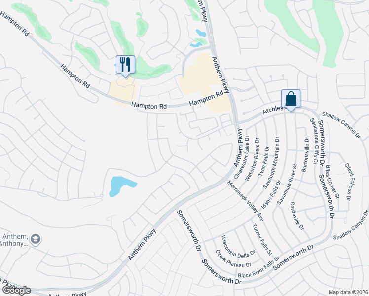map of restaurants, bars, coffee shops, grocery stores, and more near 2108 Noah Tyler Court in Henderson