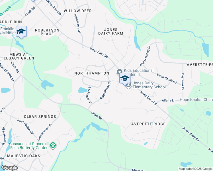 map of restaurants, bars, coffee shops, grocery stores, and more near 6321 Ridgemount Street in Wake Forest