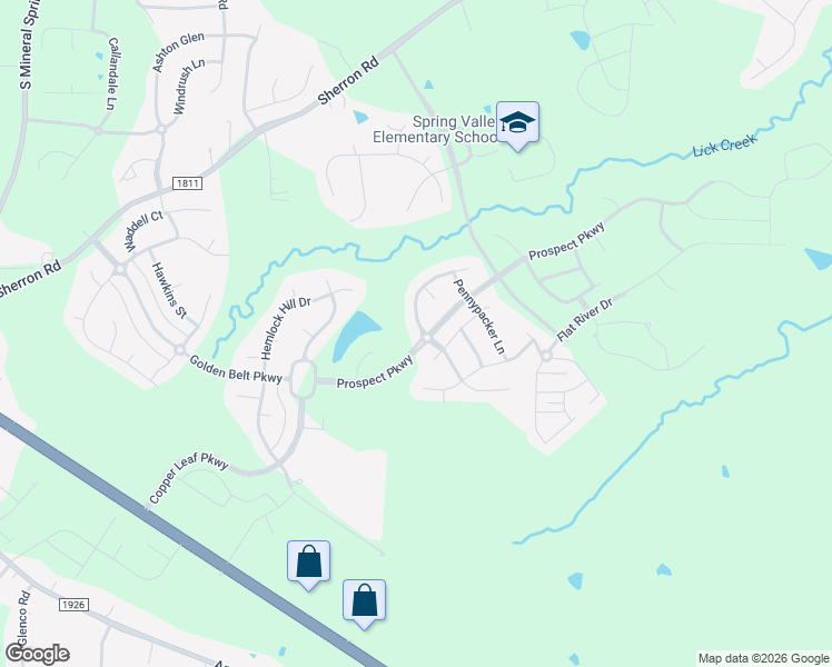 map of restaurants, bars, coffee shops, grocery stores, and more near 1820 Morehead Hill Court in Durham