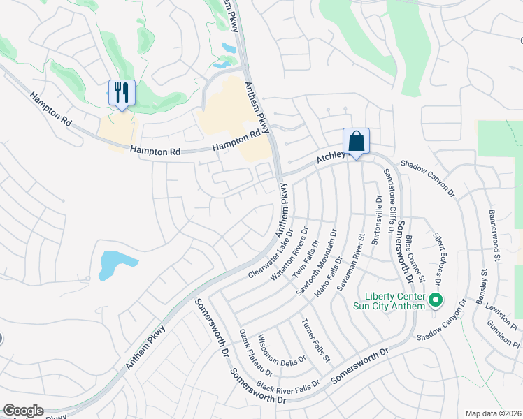 map of restaurants, bars, coffee shops, grocery stores, and more near 2164 Shady Side Court in Henderson