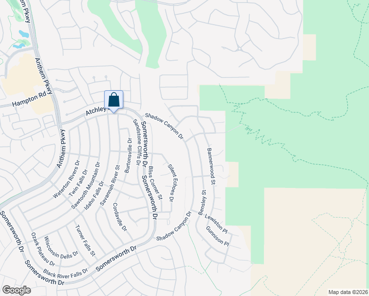 map of restaurants, bars, coffee shops, grocery stores, and more near 2139 Shadow Canyon Dr in Henderson