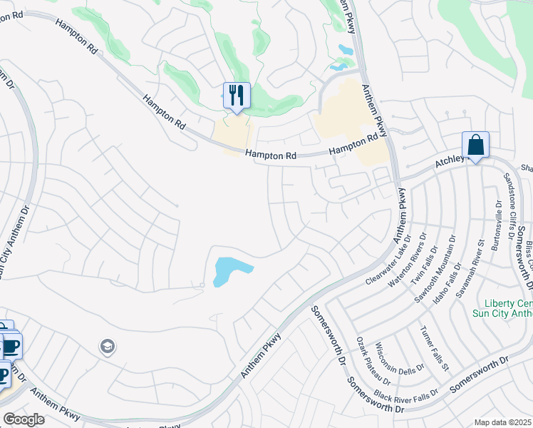 map of restaurants, bars, coffee shops, grocery stores, and more near 2091 Cotton Valley Street in Henderson