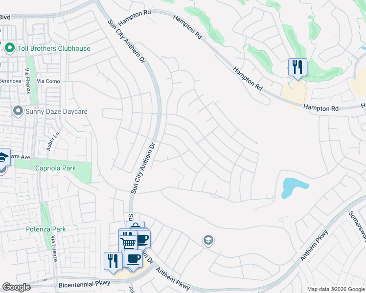 map of restaurants, bars, coffee shops, grocery stores, and more near 2839 Goldcreek Street in Henderson