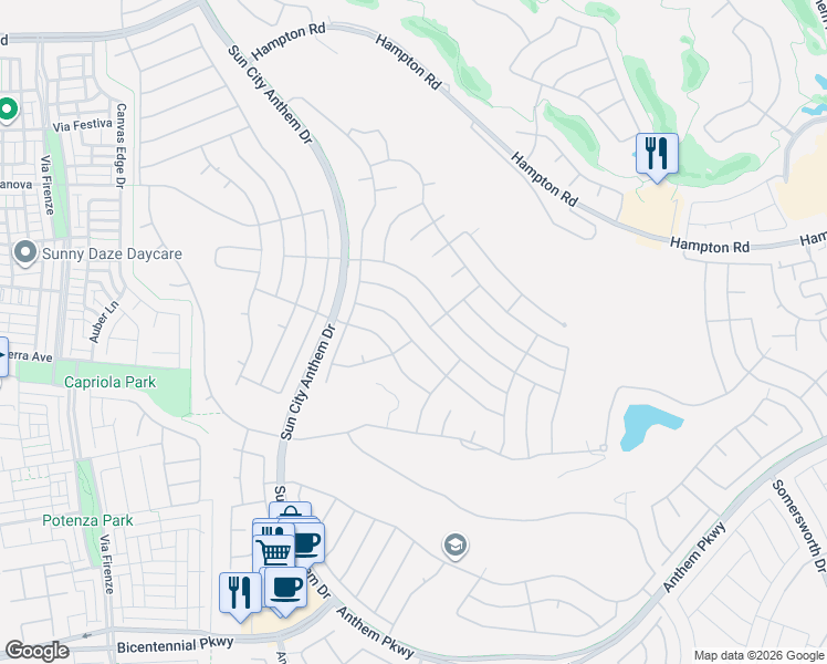 map of restaurants, bars, coffee shops, grocery stores, and more near 2828 Goldcreek Street in Henderson