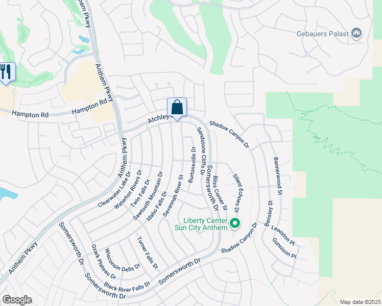 map of restaurants, bars, coffee shops, grocery stores, and more near 2115 Burtonsville Drive in Henderson