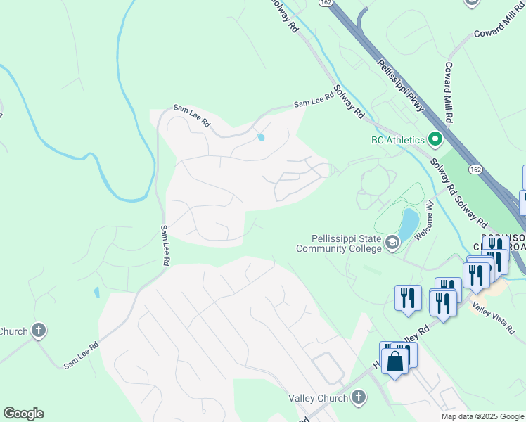 map of restaurants, bars, coffee shops, grocery stores, and more near 10890 Snapdragon Way in Knoxville