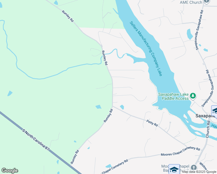 map of restaurants, bars, coffee shops, grocery stores, and more near 5721 Rumley Road in Graham