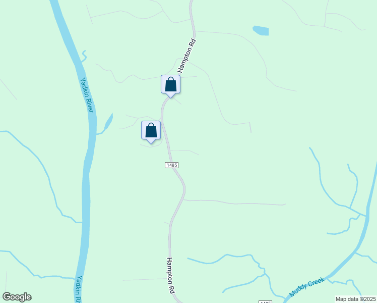 map of restaurants, bars, coffee shops, grocery stores, and more near 7491 Hampton Road in Clemmons