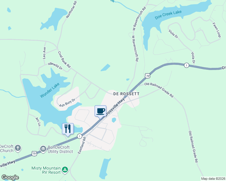 map of restaurants, bars, coffee shops, grocery stores, and more near 5450 Coal Bank Road in Sparta