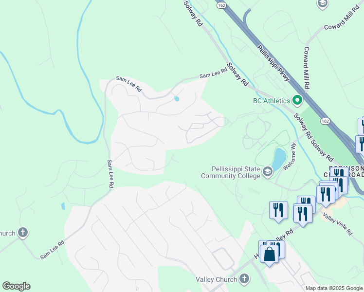 map of restaurants, bars, coffee shops, grocery stores, and more near 10890 Snapdragon Way in Knoxville