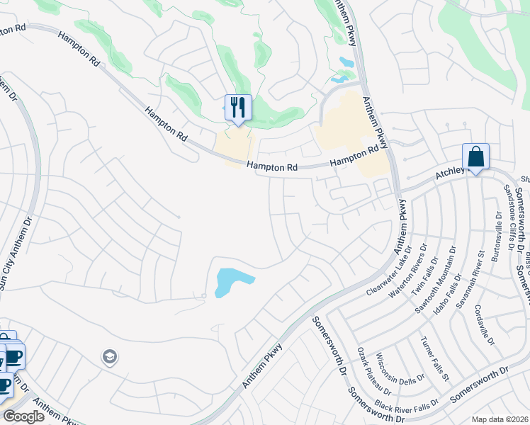 map of restaurants, bars, coffee shops, grocery stores, and more near 2079 Cotton Valley Street in Henderson