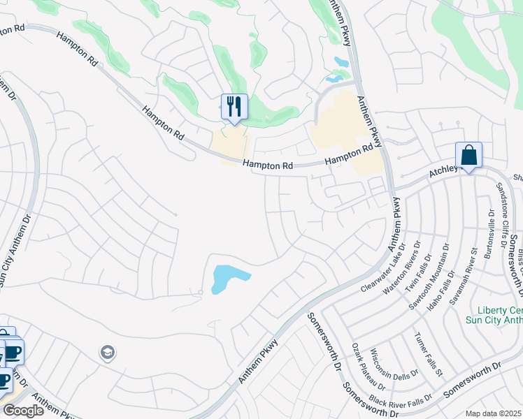 map of restaurants, bars, coffee shops, grocery stores, and more near 2091 Cotton Valley Street in Henderson