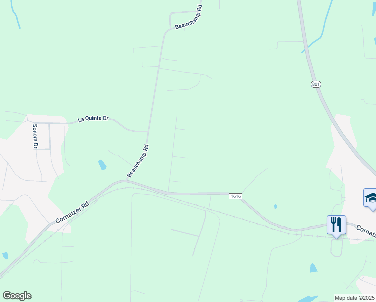 map of restaurants, bars, coffee shops, grocery stores, and more near 127 Wyatt Drive in Advance