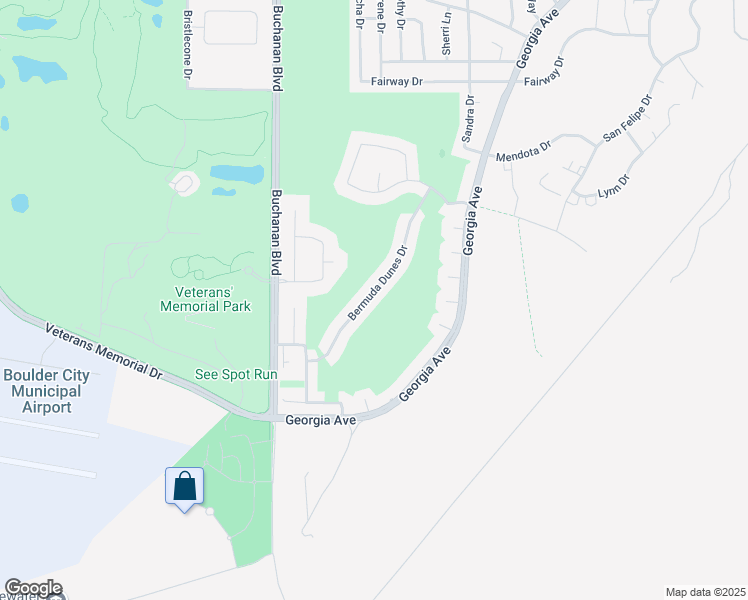 map of restaurants, bars, coffee shops, grocery stores, and more near 1593 Bermuda Dunes Drive in Boulder City