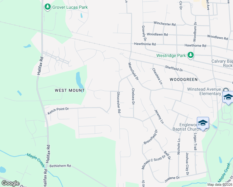 map of restaurants, bars, coffee shops, grocery stores, and more near 3900 Hampton Drive in Rocky Mount