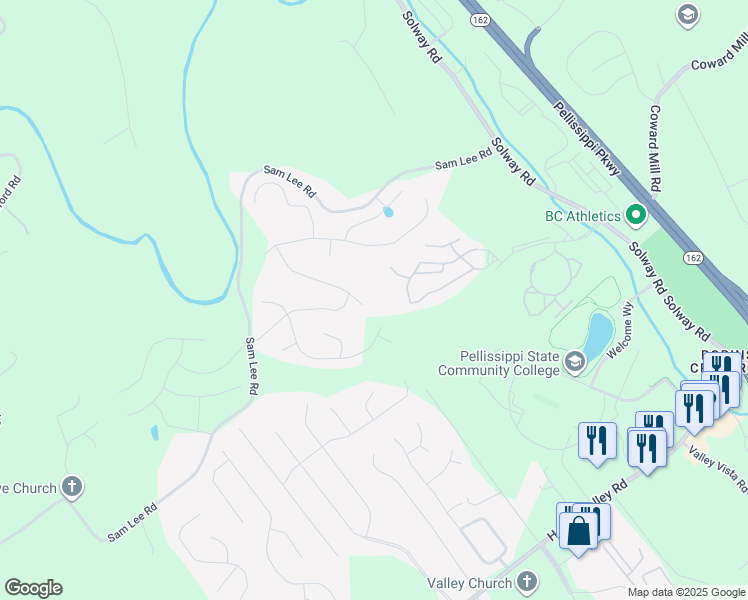 map of restaurants, bars, coffee shops, grocery stores, and more near 2831 Japonica Way in Knoxville