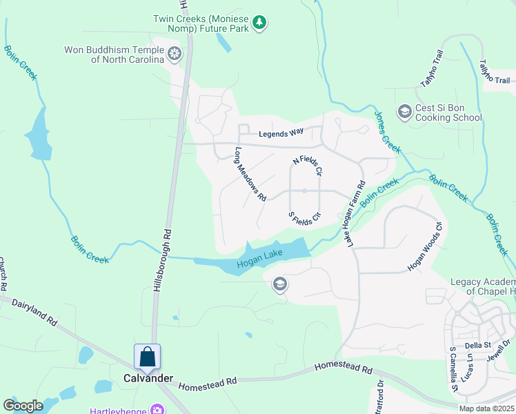 map of restaurants, bars, coffee shops, grocery stores, and more near 102 Bayview Drive in Chapel Hill