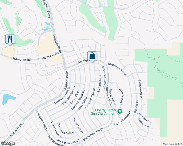 map of restaurants, bars, coffee shops, grocery stores, and more near 2100 Idaho Falls Drive in Henderson