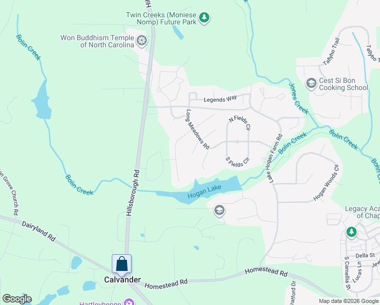 map of restaurants, bars, coffee shops, grocery stores, and more near 104 Dairy Court in Chapel Hill