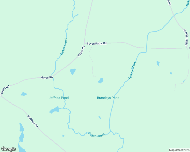 map of restaurants, bars, coffee shops, grocery stores, and more near 9511 Seven Paths Road in Spring Hope