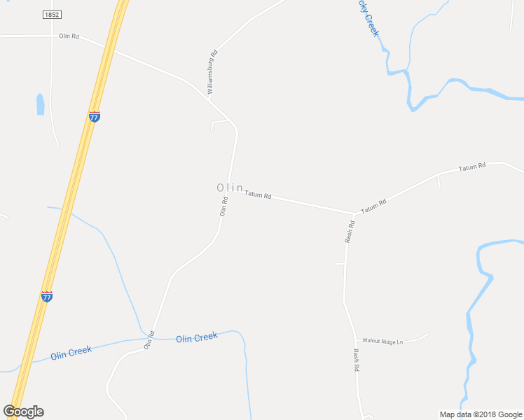 map of restaurants, bars, coffee shops, grocery stores, and more near 617 Tatum Road in Olin