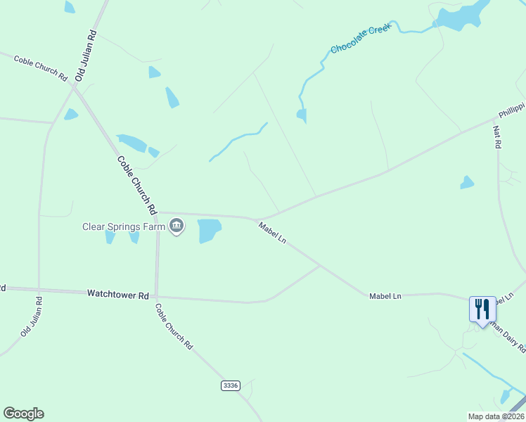 map of restaurants, bars, coffee shops, grocery stores, and more near 6321 Bion Road in Julian