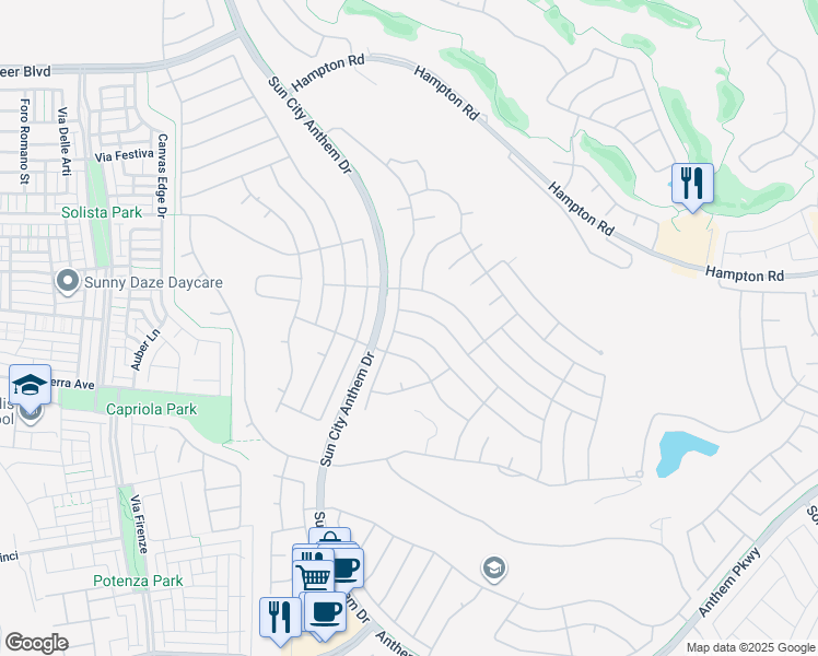 map of restaurants, bars, coffee shops, grocery stores, and more near 2880 Goldcreek Street in Henderson
